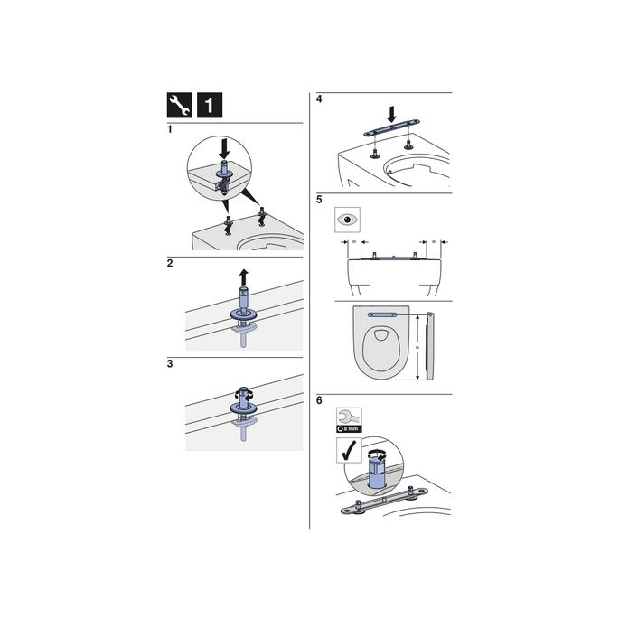 Geberit 300 Basic S8H51204000G toiletzitting met deksel wit