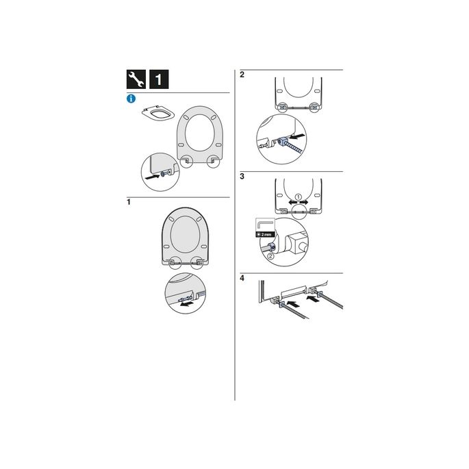 Geberit 300 Comfort Square S8H51103000G toiletzitting met deksel wit