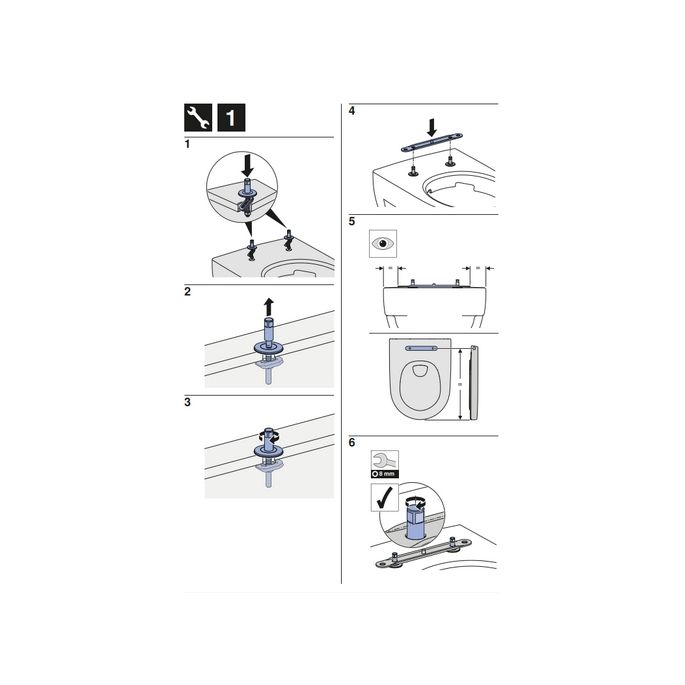 Geberit Smyle Square 500239011 toiletzitting met deksel wit