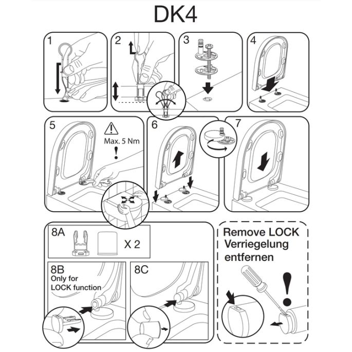 Pressalit Comfort D2 1084011-DK4999 toiletzitting met deksel wit polygiene