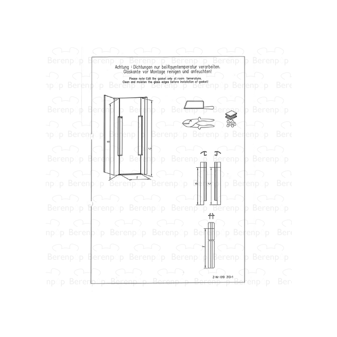 Sphinx Joop! S8L42022 ( 2537299 ) compleet strippenset voor draaideur