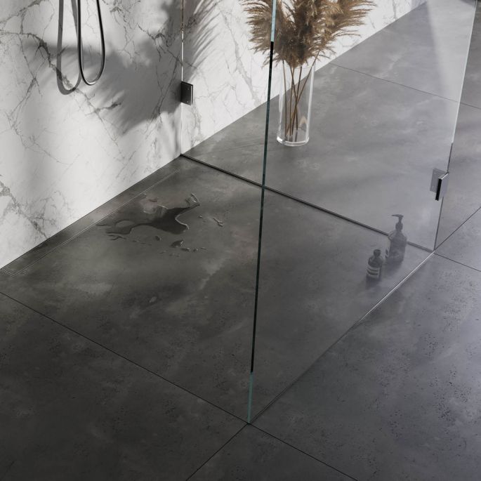 Brauer DR-MRFW90NG douchegoot met multifunctioneel rooster en flens voor wandmontage 7 x 90cm RVS geborsteld