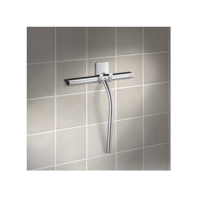 Smedbo Sideline DK2140 shower squeegee with self-adhesive hook chromed stainless steel