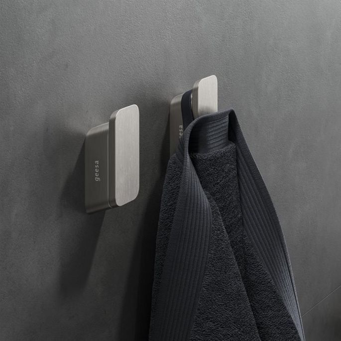 Geesa Shift Brushed Stainless Steel 919967-05 handdoekhaak medium RVS geborsteld