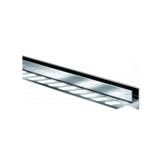 Blanke Aqua Keil Glas 193280B148L glas afsluitprofiel 1480x42mm links RVS geborsteld