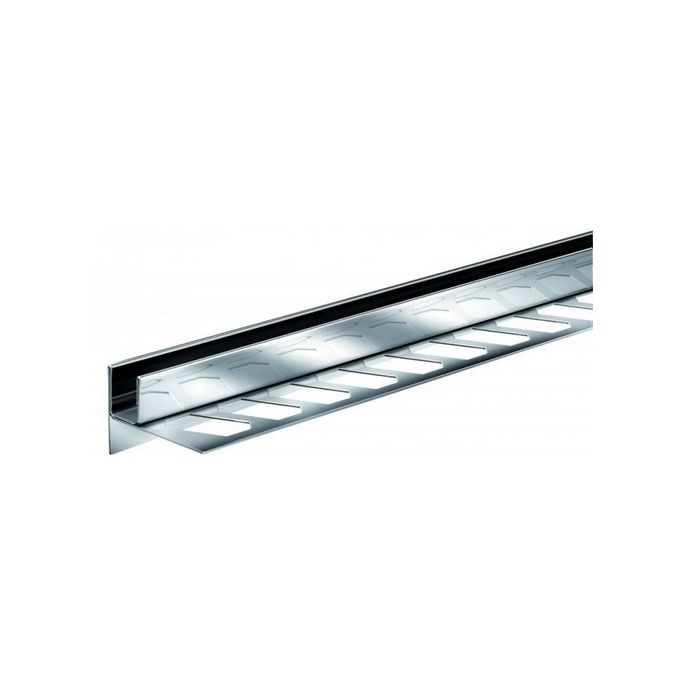 Blanke Aqua Keil Glas 193280B200R glas afsluitprofiel 2000x60mm rechts RVS geborsteld