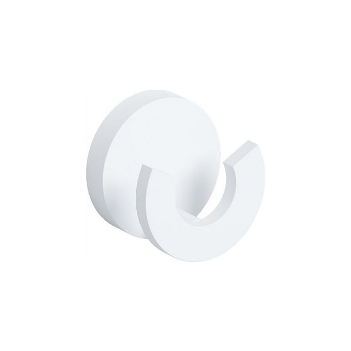 Clou Flat CL090206620 dubbele kledinghaak mat wit