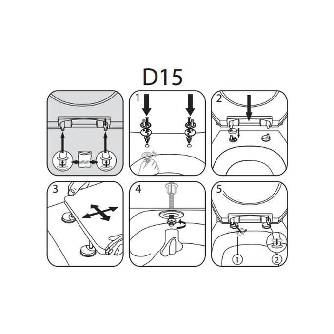 Pressalit Calmo 556001-D15999 toiletzitting met deksel zwart