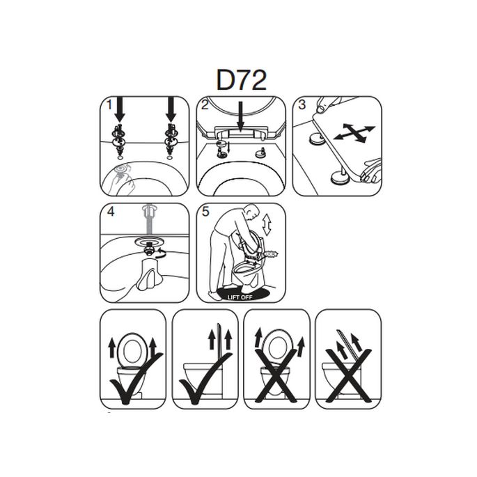 Pressalit D72999 Calmo set verstelbare scharnieren chroom