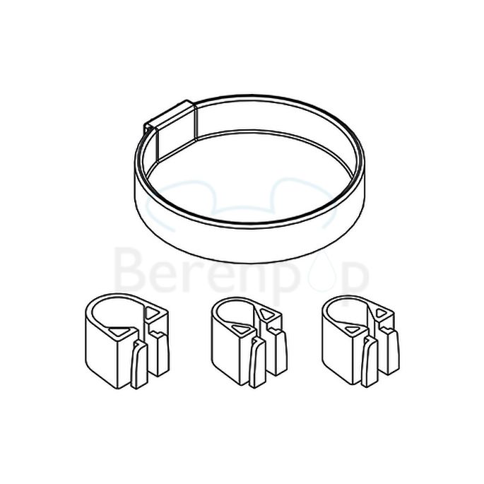 Damixa 2390500 zeepschaal voor glijstang chroom