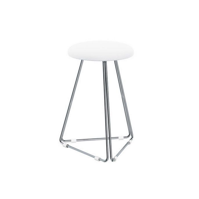 Decor Walther 0508704 DW 71 krukje chroom/ kunstleder wit