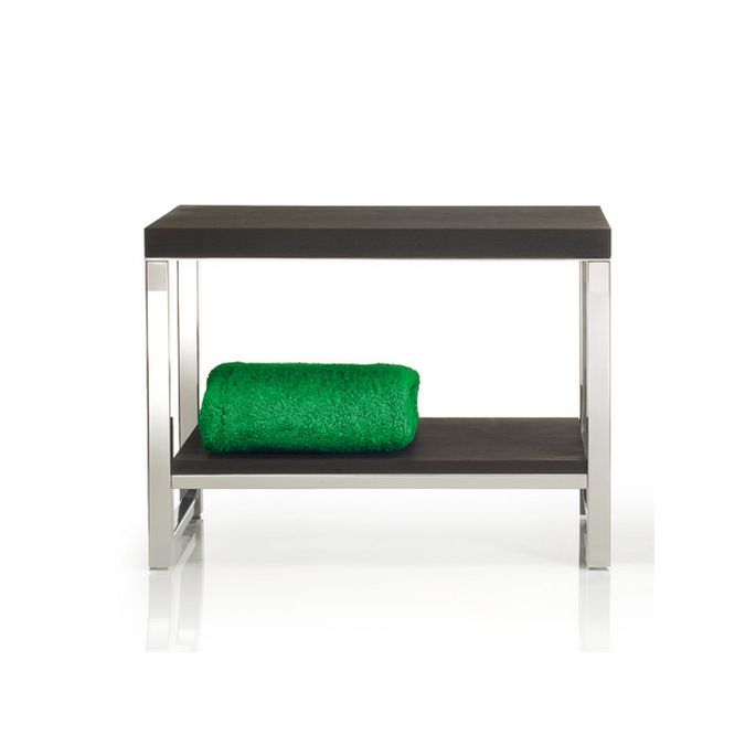 Decor Walther 0927185 WO SME zitbankje met legplank chroom/ donker geolied thermo-essen