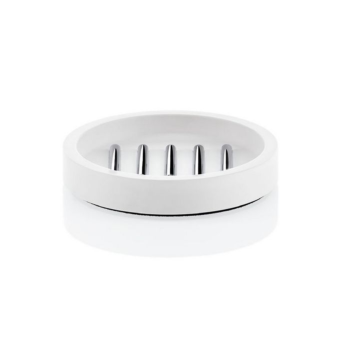 Decor Walther 0972154 Stone STS zeepschaal chroom/ wit