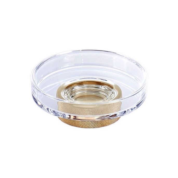 Decor Walther 0854682 CLUB STS zeepschaal mat goud/ helder glas