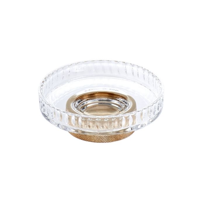 Decor Walther 0854782 CLUB STS zeepschaal mat goud/ helder glas