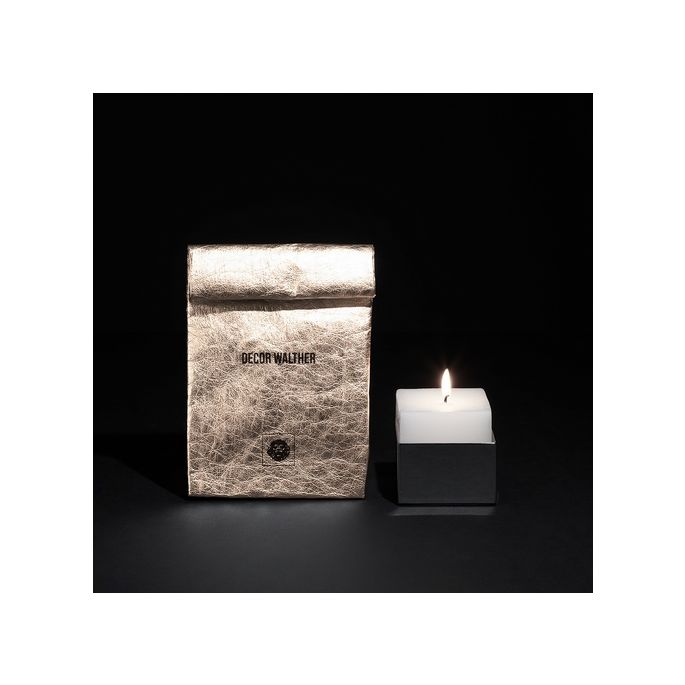 Decor Walther Senses DK 0936052 kaarshouder met kaars White Tea & Ginger in licht bronzen gift bag