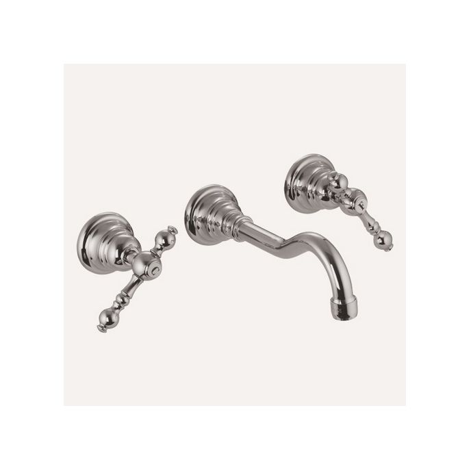 Fima Carlo Frattini Epoque F50515CR 3-gats wandwastafelkraan 2-greeps uitloop 16cm chroom