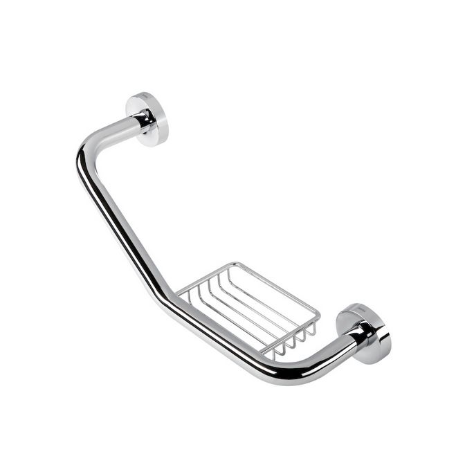 Geesa Luna 5528 badgreep 45 graden met zeephouder chroom