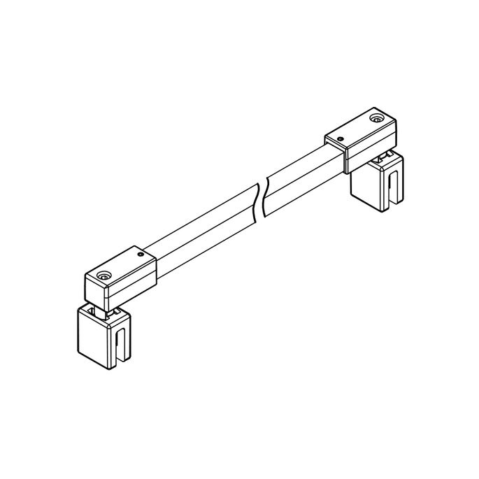 HSK E100341-90 stabilisatiesteun 120cm RVS look