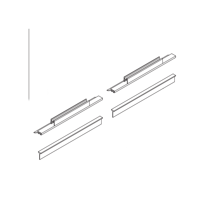 HSK Exklusiv E85058 glasdorpellijst voor draaivouwdeur rechts, 6mm *niet meer leverbaar*