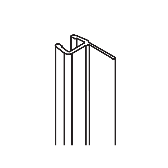 HSK Exklusiv E85065 afdichtingsprofiel verticaal, 200cm, 6mm *niet meer leverbaar*