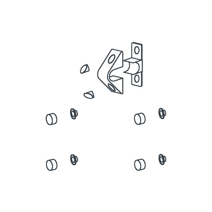 Handicare (Linido) LI2881000602 kunststof ringen en afdekdoppen wit