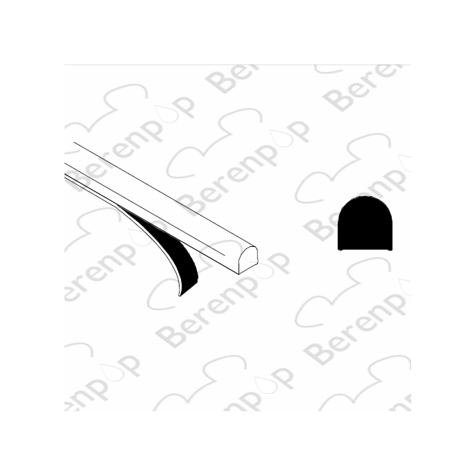 Inda Sim 6000 RBALT122004AN dorpelprofiel voor badwand 2-delig, 100cm, chroom *niet meer leverbaar*