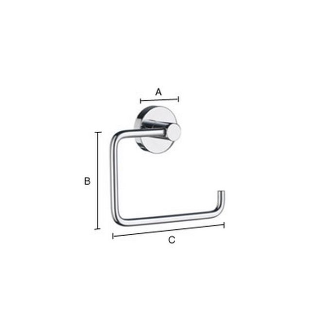 Smedbo Home HB341 toiletrolhouder zwart