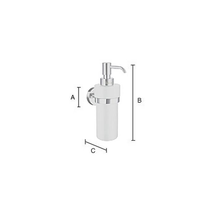 Smedbo Home HV369P zeepdispenser mat messing