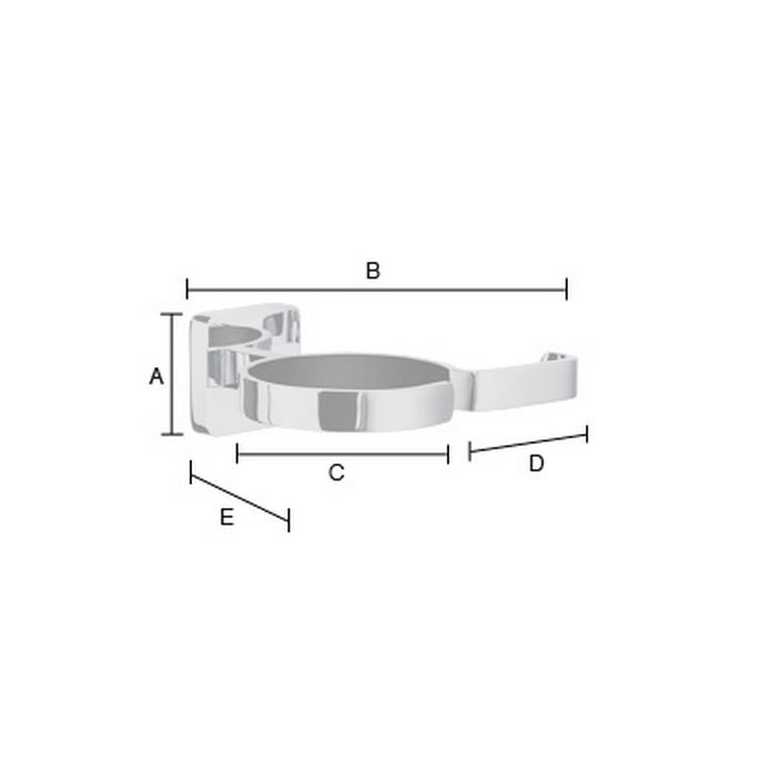Smedbo Ice OK323 houder voor haardroger en stijltang chroom