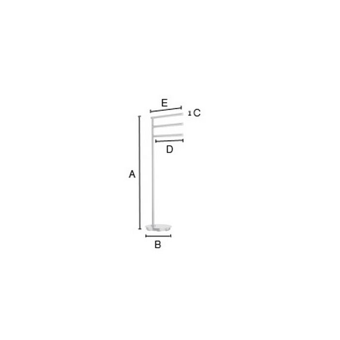 Smedbo Outline FK608 vrijstaande handdoekhouder 3-arms 30cm chroom