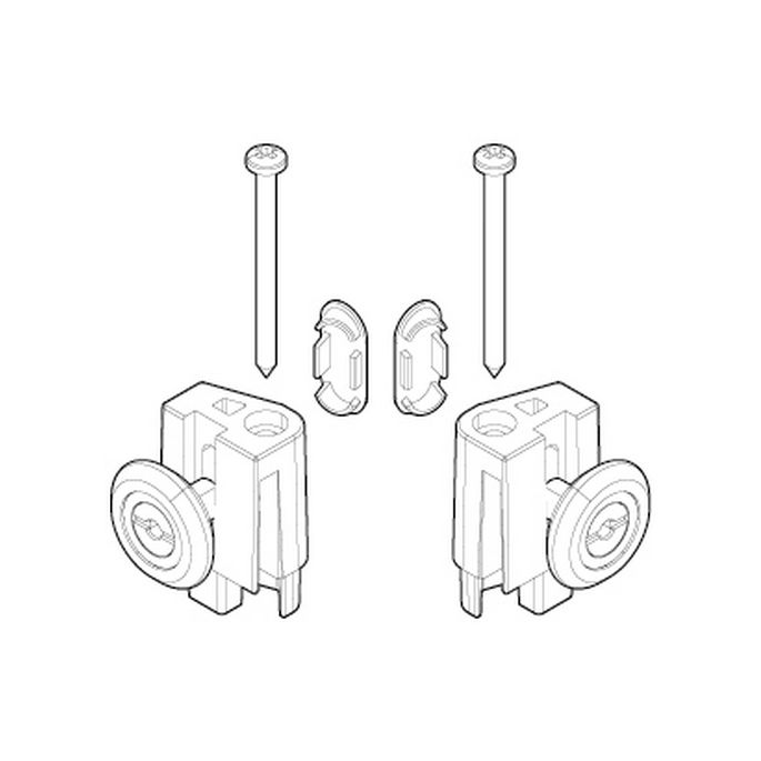 Novellini R07BJMO1-68 set wieltjes grijs RAL 7046