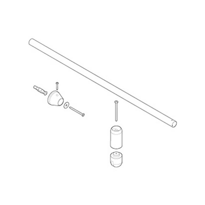 Novellini R80JOK10-B muursteun 100cm matchroom