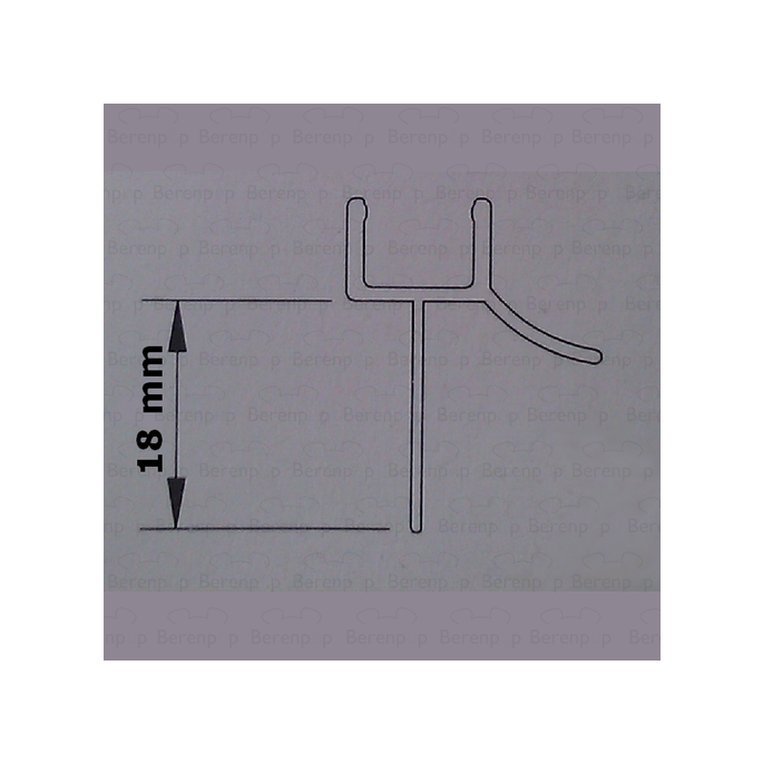 Provex 1245SA00F afwateringsstrip 120cm, 18mm hoog, transparant, voor glasdikte 6mm