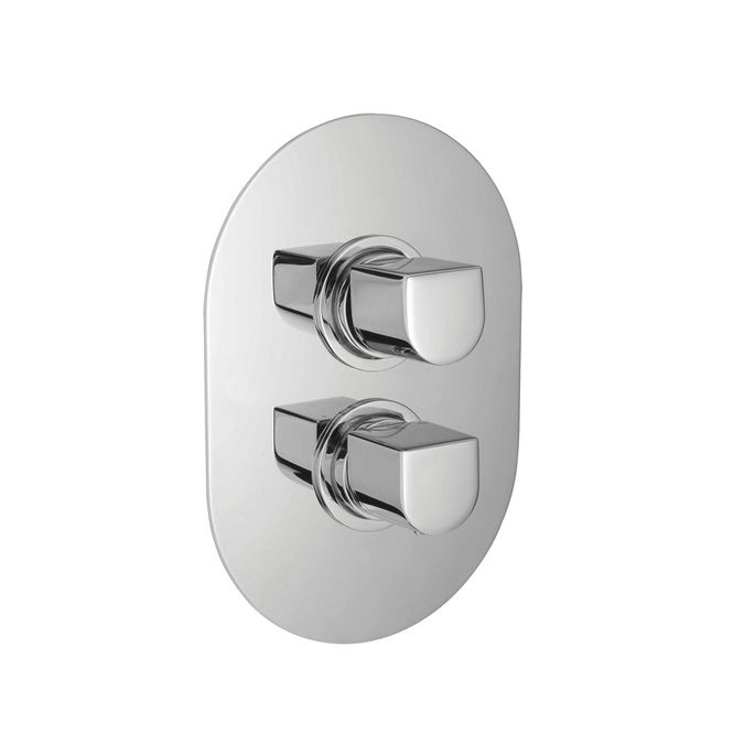 Pure Ebro EB5230 inbouwthermostaat met 2-uitgangen chroom