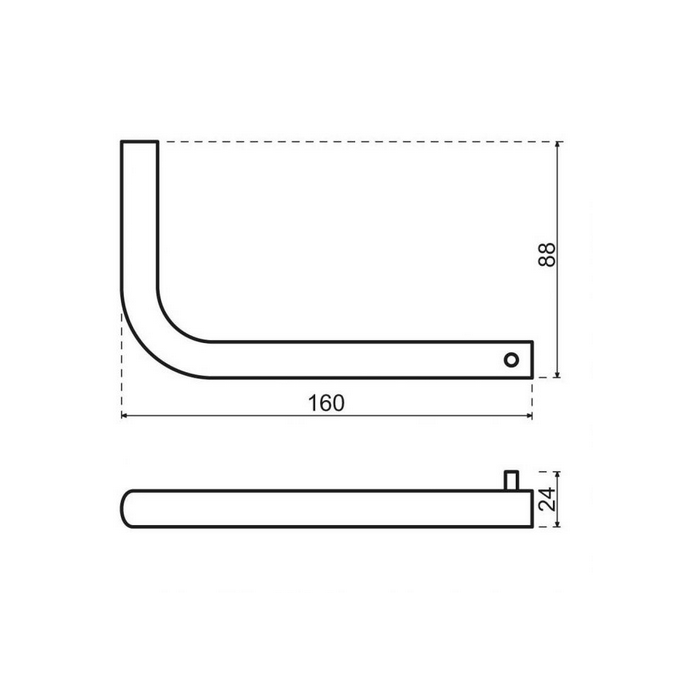 Qisani Flow 2562902 toiletrolhouder geborsteld edelstaal (OUTLET)
