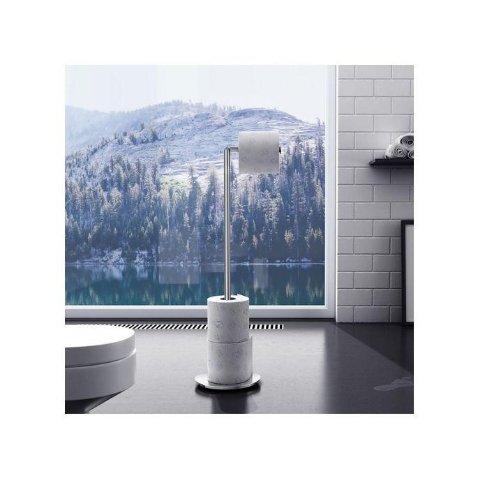 Smedbo Outline Lite FK636 toiletrolhouder met reserverolhouder gepolijst edelstaal