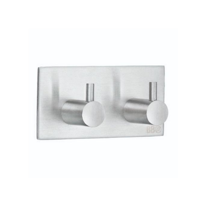 Smedbo Beslagsboden B1106 design haken dubbel geborsteld edelstaal