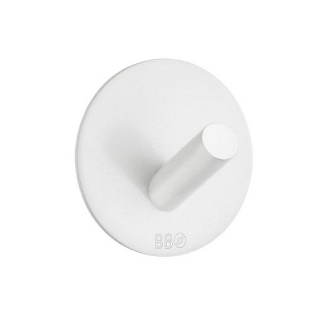 Smedbo Beslagsboden BX1090 design handdoekhaak mat wit edelstaal