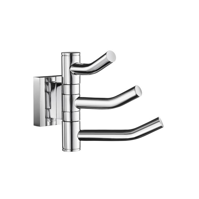 Smedbo House RK327 3 voudige haak zwenkbaar chroom