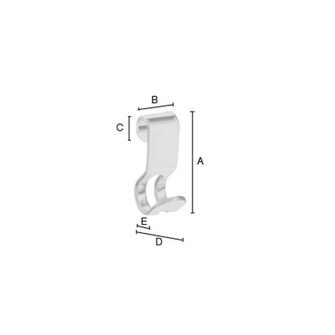 Smedbo Sideline DK2100 haak voor douchekorven (2 stuks) chroom