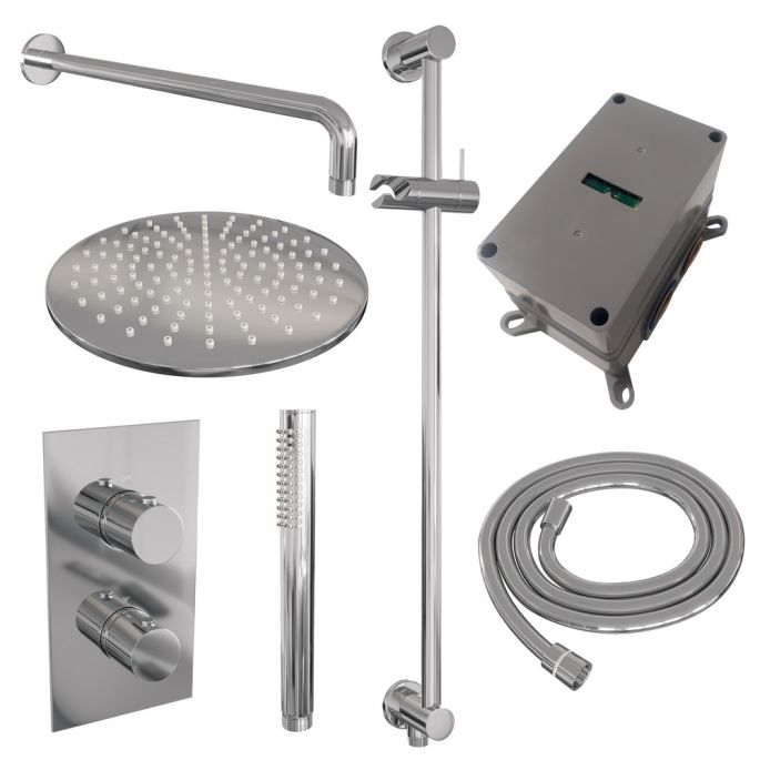 Brauer Edition 5-CE-063 thermostatische inbouw regendouche 3-weg omstelling SET 40 chroom