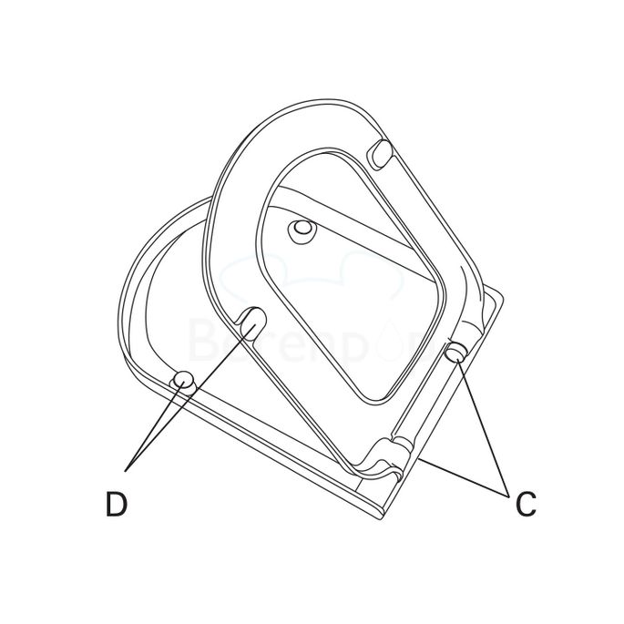 Villeroy en Boch Sentique 92205461 set verstelbare scharnieren chroom