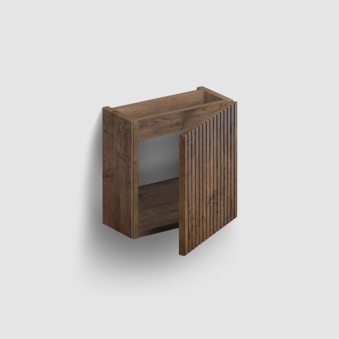 Clou Verti CL07106703664R fonteinonderkast met geribbelde deur, donker eiken, rechts