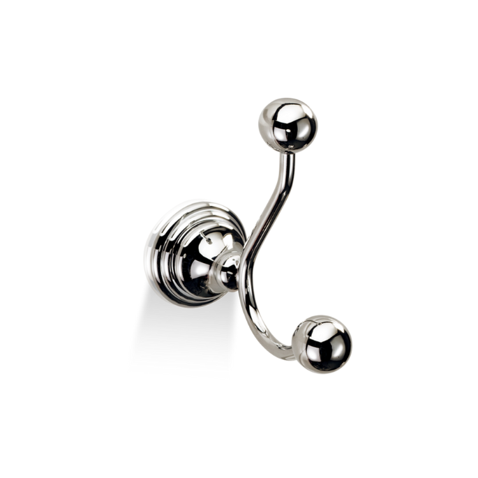 Decor Walther 0511030 CL HAK2 dubbele haak gepolijst nikkel