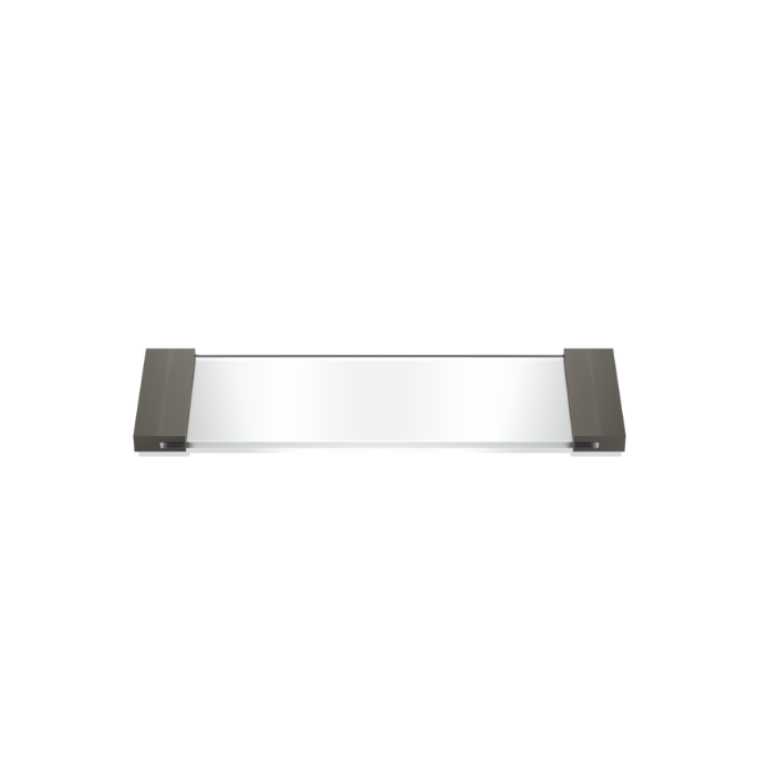 Decor Walther 0848766 TAB 34 schaal/ tray 34x12cm opaalglas/ mat donker metaal