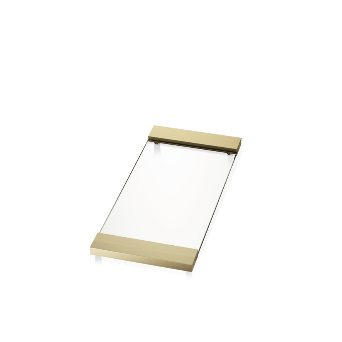 Decor Walther 0848844 TAB 37 schaal/ tray 37x17cm opaalglas/ mat goud