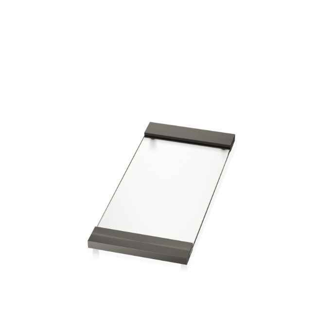 Decor Walther 0848866 TAB 37 schaal/ tray 37x17cm opaalglas/ mat donker metaal