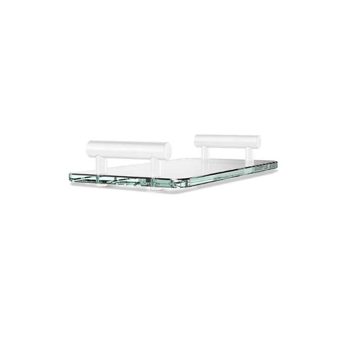 Decor Walther Bar 0857050 BAR TAB tray 33x17cm helder glas/ mat wit