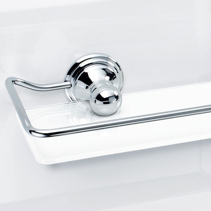 Decor Walther Classic 0512000 CL GKH R planchetdragers chroom (2 stuks met reling, zonder glasplaat)